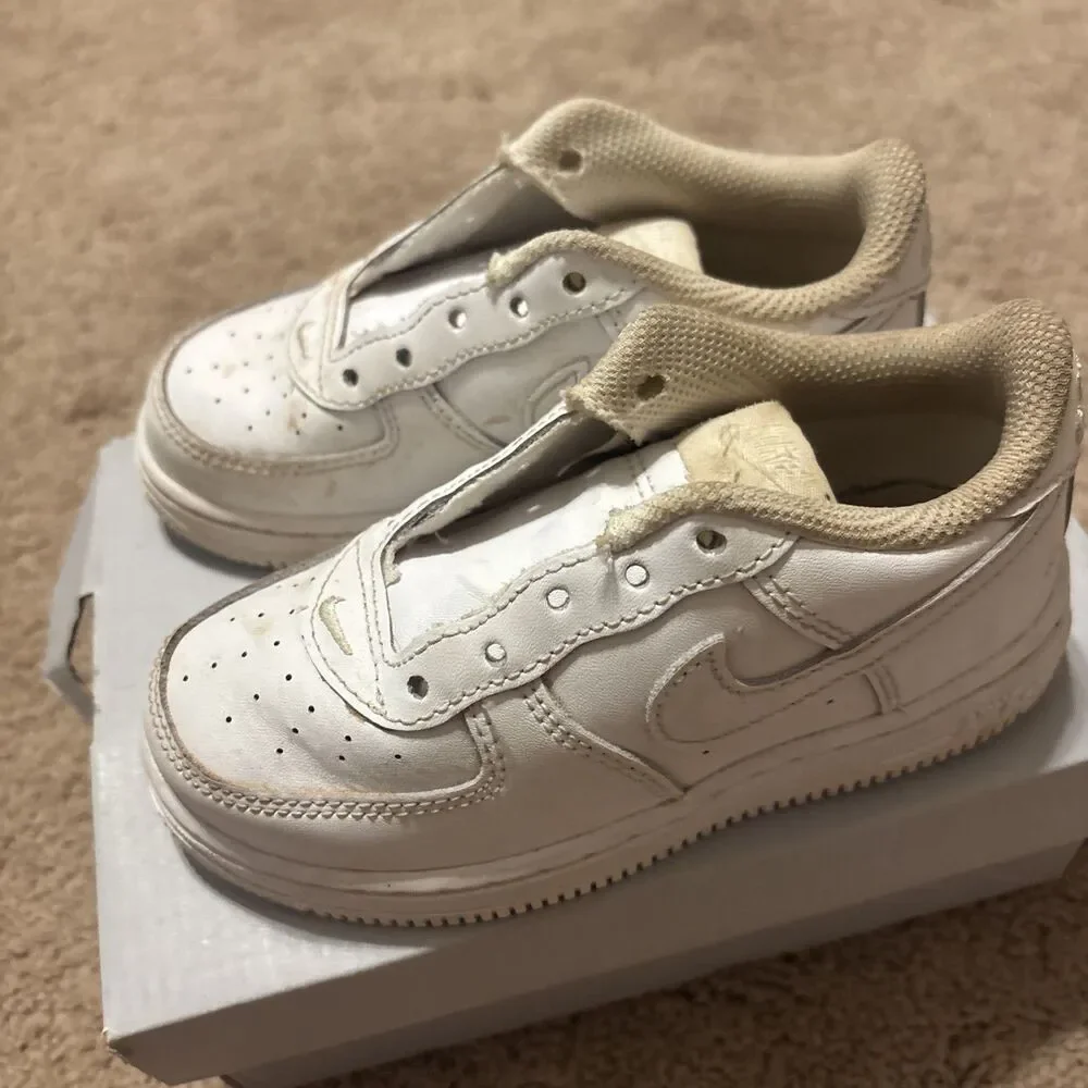 Nike Toddler Force 1 LE White/White DH2926-111 Unisex Size 3.5 Kids